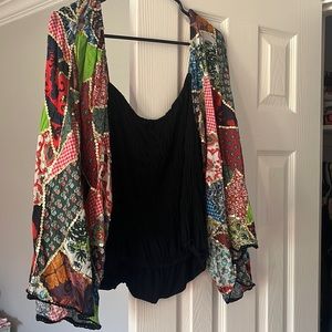 Flutter sleeve sequin top